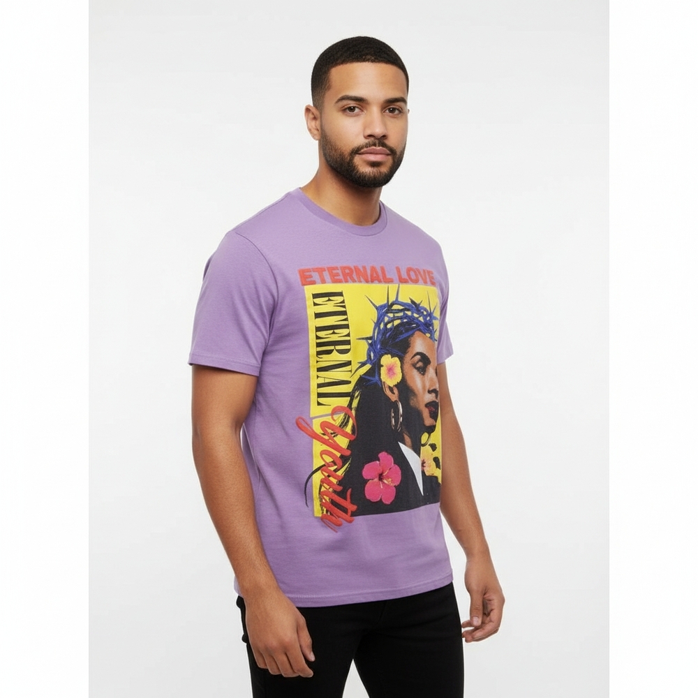 Homme Femme Eternal Youth Tee Shirt Purple - Size Medium - Limited Edition